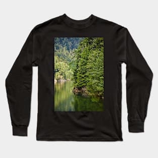 Lake and pine trees Long Sleeve T-Shirt